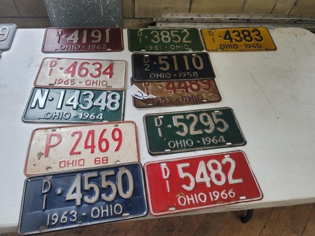 Ohio 60's metal license plates