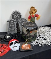 Group of Halloween decor