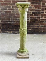 Cast Stone Corithian Figural Pedestal