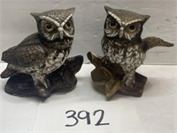 (2) Vintage Homco Owls