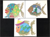 3 Gracie Rose McCay Ink, Colored Pencil, Fish 2/2