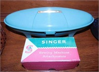 Singer button holer in original storage case -