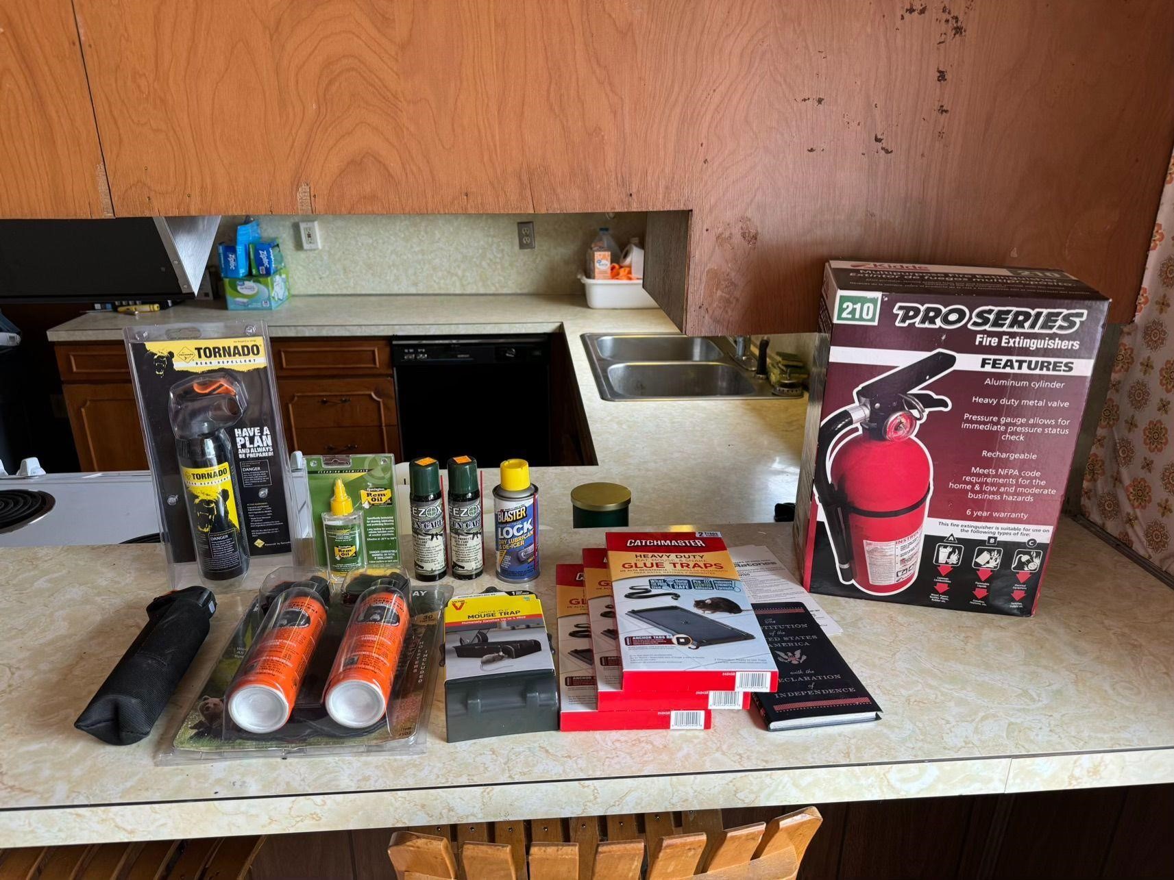 Bear Spray, Mouse Traps & Fire Extinguishers