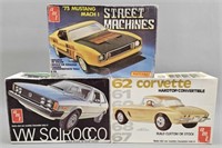 Model Car Kits - Mustang, VW, Corvette