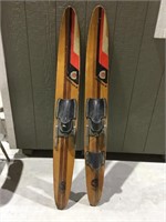 Dick Pope III wooden water skis
