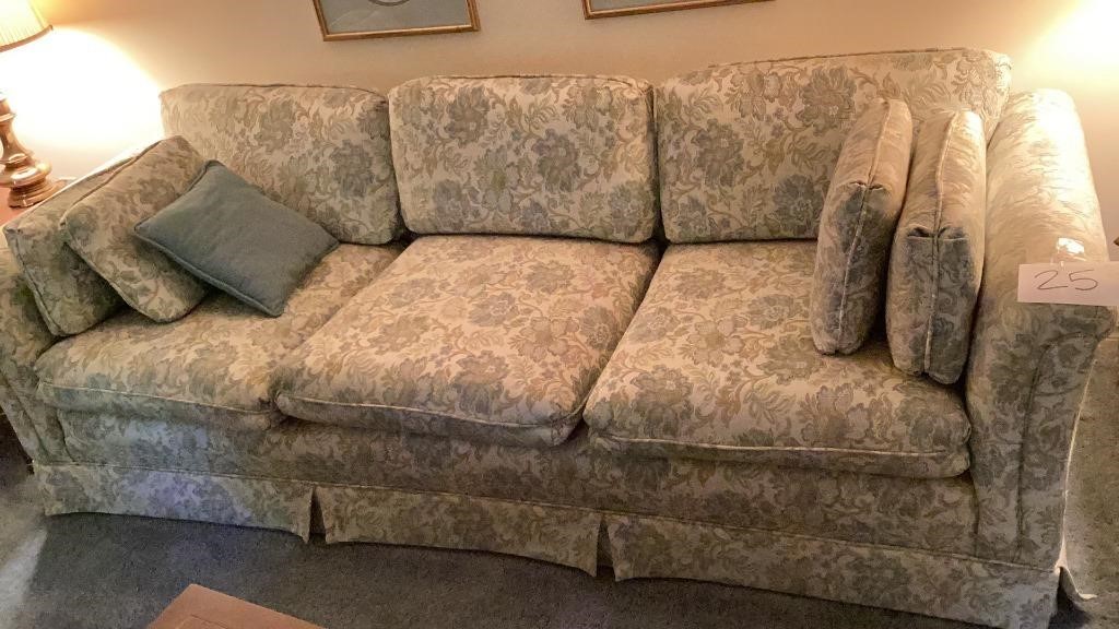 Vintage JCPenney flower, print sofa, 92 inches