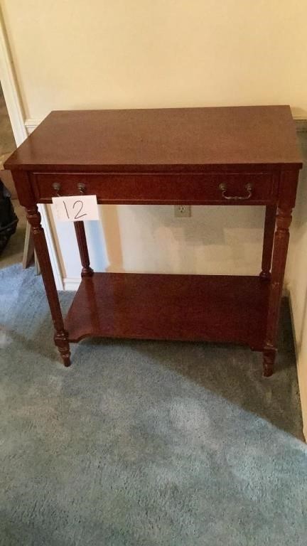 1 drawer Entry table, 32 x 18 x 33” tall good