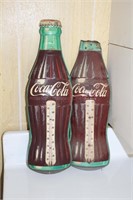 2 Antique Coca Cola Thermometer-16"H