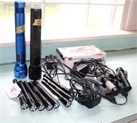 Flashlight Lot (11) & Chargers
