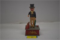 Vintage Uncle Sam Bank. Plastic. Works