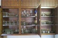 Large Selection Clear Glass in Cabinet