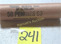 1963 BANK ROLL OF PENNIES