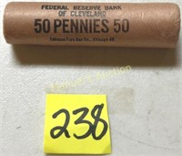 1963 BANK ROLL OF PENNIES