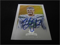 Zach Wilson signed football card COA