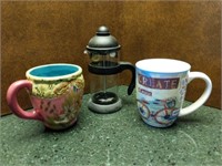 French Press & Eclectic Mugs