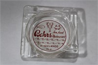 An Advertising Glass Ashtray