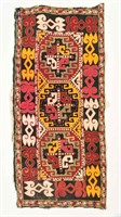 CENTRAL ASIA WOVEN EMBROIDERED WOOL BAG FACE