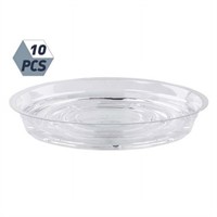 12  Yaoping 10 Pack 12 Plant Saucer  Clear Plastic
