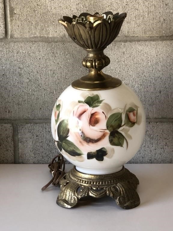 Vintage Hand Painted Lamp Base