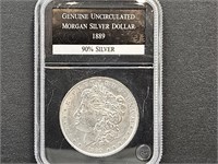 1889 UNC Morgan Silver Dollar Coin