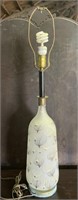 (K) Mid Century Frosted Painted Lamp 33”