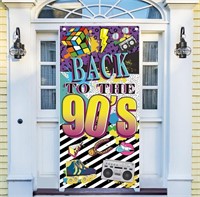 90s Themed Door Banner Party Decorations for