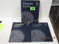 GROUP OF 3 LINCOLN PENNY BOOKS (NONE COMPLETE)