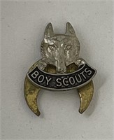 Vintage Wolf Head Boy Scouts Metal Button
