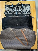 3 authentic bags coach Michael Kors dirty inside.
