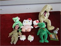 Hello Kitty, beanie baby, doll lot.