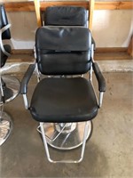 2 Hydraulic Salon Chairs-Black Arm Rests