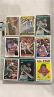 Wade Boggs cards 10 sheets