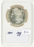 Coin 1887-P Morgan Silver Dollar-BU