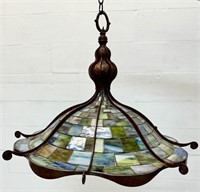 STAINED GLASS CHANDELIER