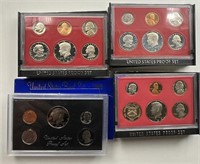 4 US proof sets 1980,81,82,1983