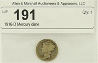 1916-D Mercury dime