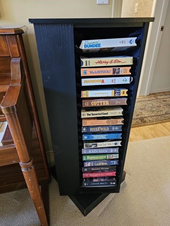 VHS Organizer & Tapes