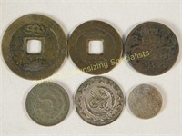 6 Asian & Eastern Early Foreign Coins