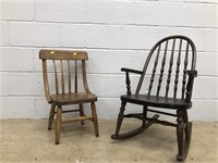 Youth Size Rocking Chair & Childs Chair