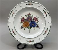 Wechsler Floral Pottery Plate VTG