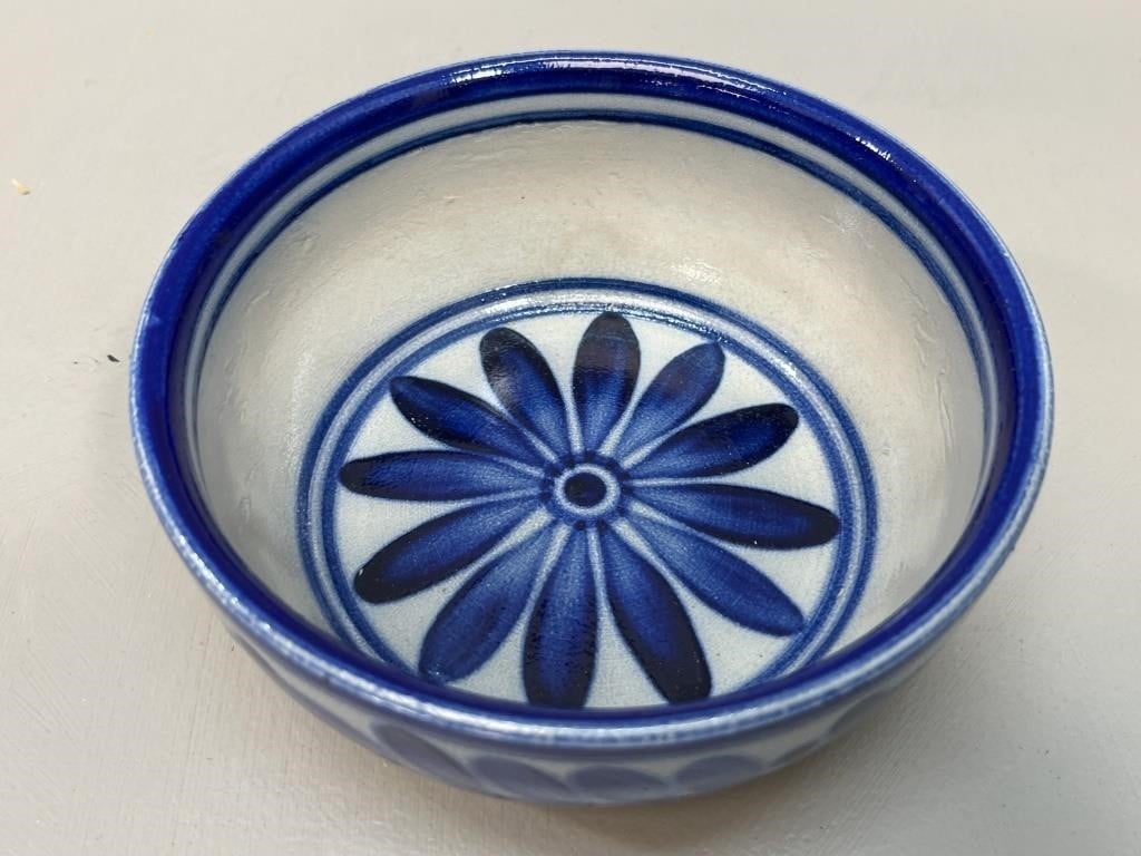 Artisan hand-painted stoneware Bowl