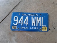 Michigan License Plate from 2002