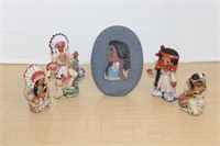 SELECTION OF NATIVE AMERICAN STYLE FIGURINES