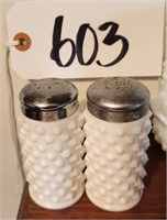 Fenton Hobnail Milkglass Salt & Peppers