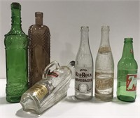 Various antique bottles and decanters