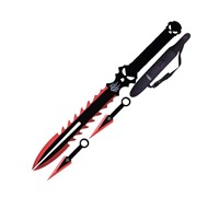 Snake Eye Fantasy Tactical Sword W/throwing Knife