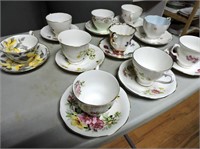 10 Cups & Saucers