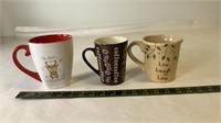 3pcs misc graphic mugs