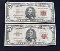1963 $5 Red Seal Bills