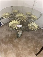 Decorative Glass Floral Table